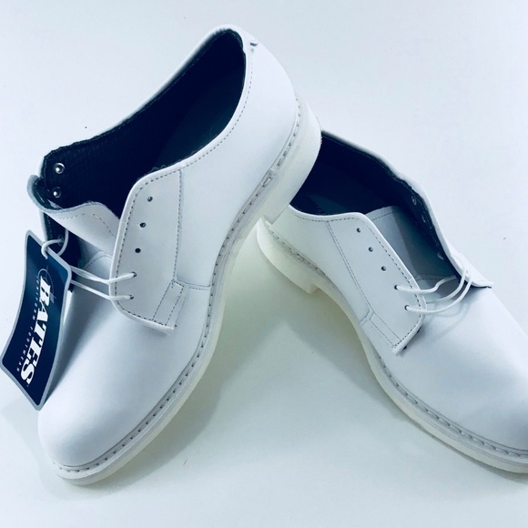 Bates Lites mens Leather uniform shoes  White 9E main image 5
